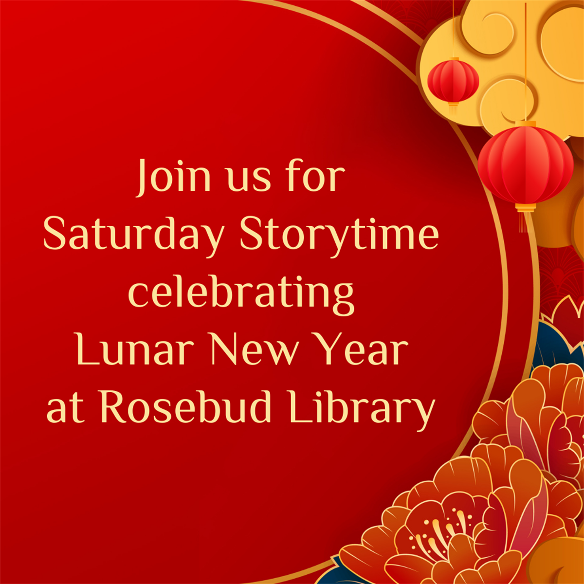 Saturday Storytimes Celebrate Lunar New Year at Rosebud Library